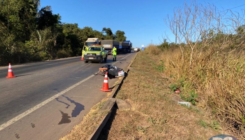 Sorriso: casal morre em acidente entre carreta e motocicleta