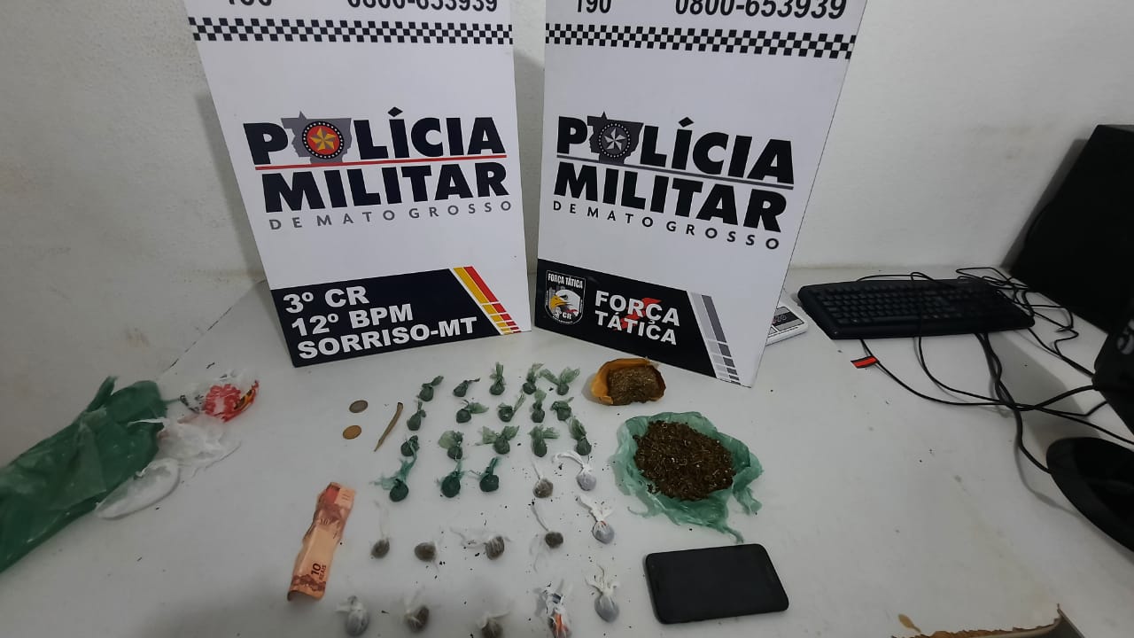 Sorriso: Força Tática fecha o cerco no Bairro São José e prende 4 pessoas com drogas
