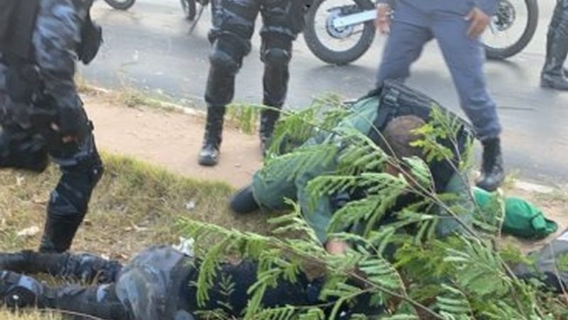 Policial quebra braço e tem hemorragia após ser atingida por motorista em fuga