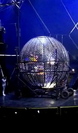 Acidente em Globo da Morte para espetáculo de circo em Cuiabá