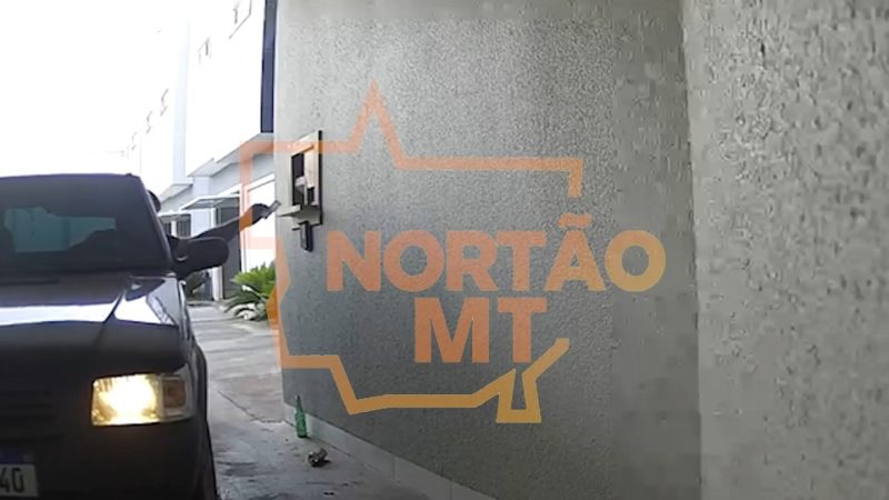 Sorriso: Homem quebra portão de motel e foge sem pagar conta; câmeras de segurança registrou