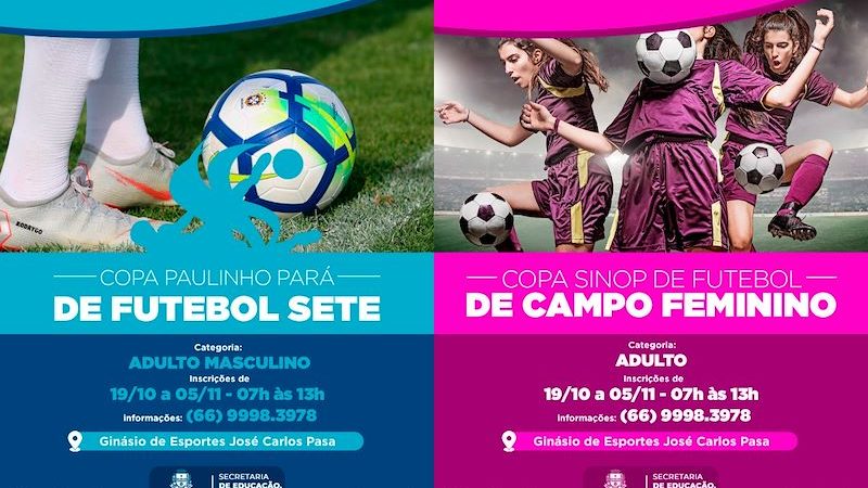 Inscrições para as Copas Paulinho Pará de Futebol Sete e de Futebol de Campo Feminino estão abertas