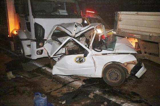 Engavetamento envolvendo quatro veículos deixa 5 pessoas feridas na BR-163 em Nova Mutum