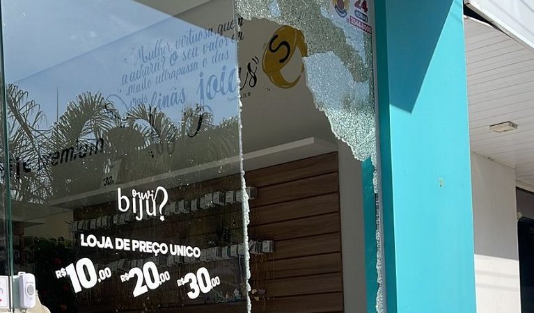 Sorriso: Loja é arrombada por bandidos na madrugada; VEJA O MOMENTO DO ARROMBAMENTO