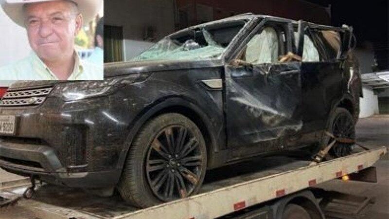 Land Rover capota, empresário é arremessado e morre; mulher fica ferida