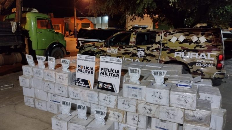 Sorriso: Patrulha Rural da PM prende casal com carga de R$ 1 milhão em defensivos agrícolas contrabandeados