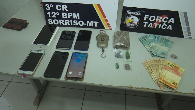 Sorriso: PM prende 7 pessoas com drogas e dinheiro