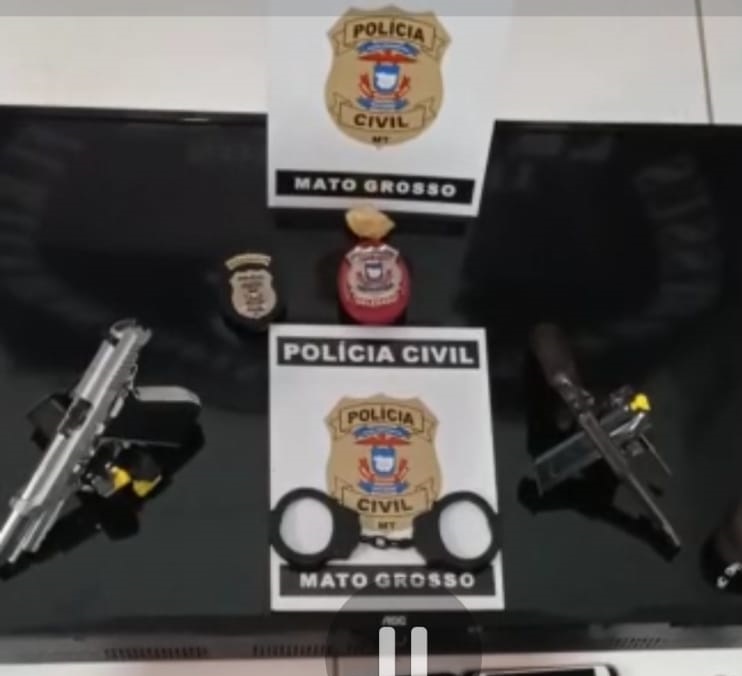 Durante cumprimento de mandado em Sorriso, irmãos são flagrados em posse de objetos ilícitos, armas e munições
