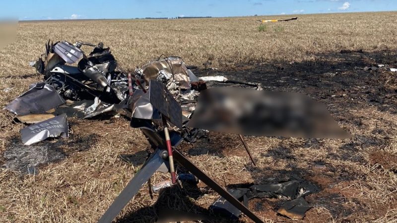 Queda de helicóptero na fronteira com o Paraguai deixa 2 mortos