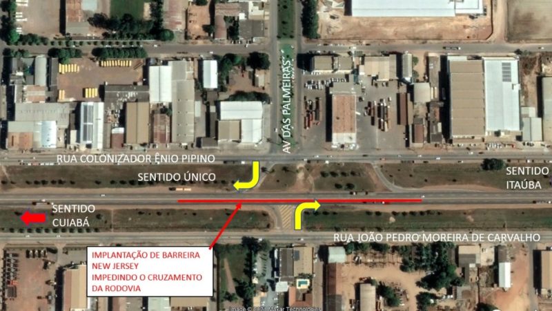 PRF orienta Rota do Oeste instalação de  barreira em locais que tem alto índice de acidente em Sinop
