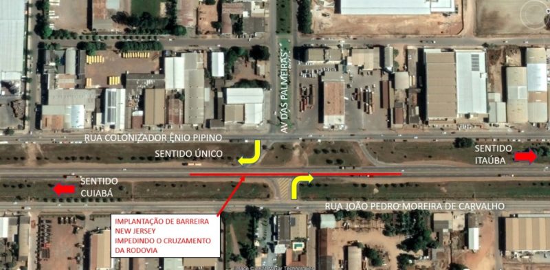 PRF orienta Rota do Oeste instalação de  barreira em locais que tem alto índice de acidente em Sinop