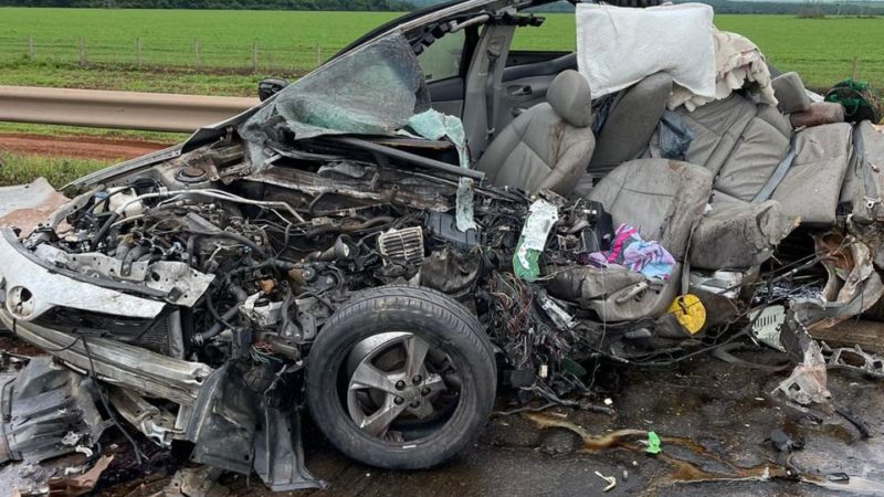 Morador de Sorriso morre em acidente na BR-163 em Lucas do Rio Verde , a esposa está no hospital, rodovia está liberada