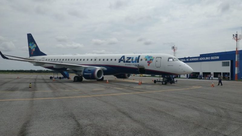 Avião da Azul que saiu de Sorriso, arremete em Cuiabá e segue para Campo Grande