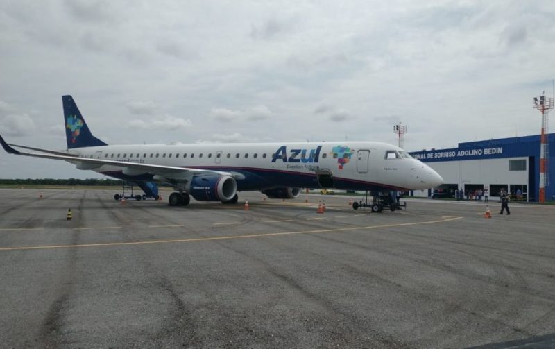 Avião da Azul que saiu de Sorriso, arremete em Cuiabá e segue para Campo Grande