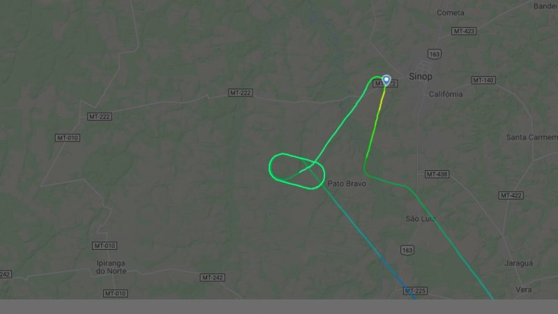 Boeing da Gol sobrevoa Sorriso e Sinop na tentativa de pousar em Aeroporto