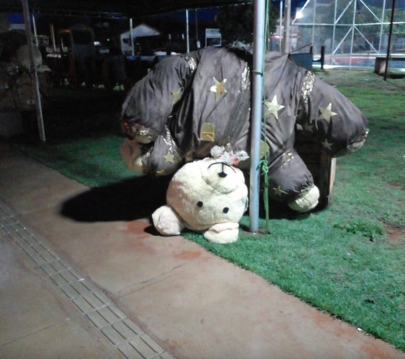 Após enfeites natalinos serem destruídos por vândalos, câmeras de segurança são instaladas em praça em Nova Mutum