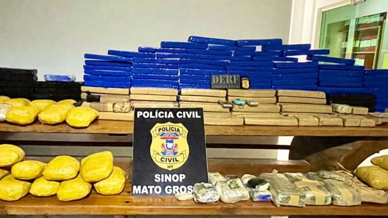 Investigação contra traficante em Sinop resulta em duas pessoas presas e mais de 200 tabletes de entorpecentes apreendidos