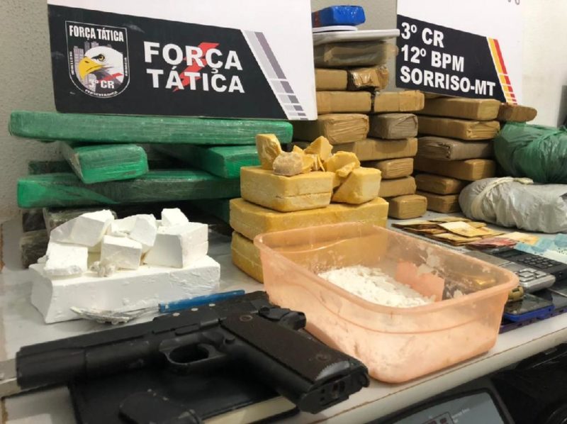 Apreensão de drogas e armas de fogo aumentam em Mato Grosso