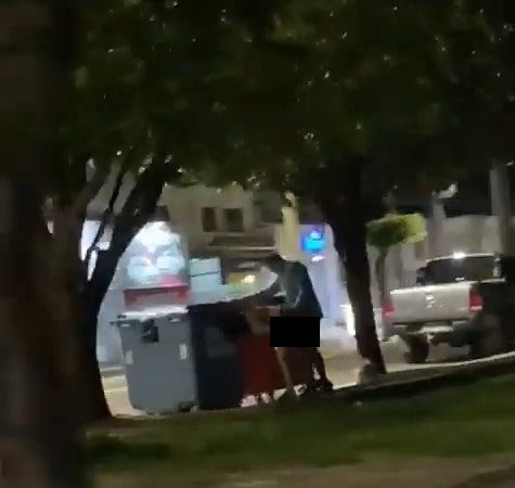 FLAGRA: Casal é flagrado fazendo sexo atrás de contêiner de lixo em Lucas do Rio Verde