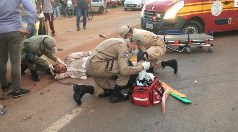 Acidente violento na MT-140 deixa idoso gravemente ferido em Sinop