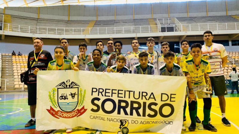 Equipe sub-13 de Sorriso é campeã da Taça Mato Grosso de Futsal
