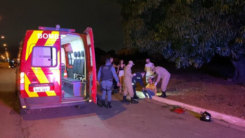 Sorriso: Entregador colide em vaca é socorrido com suspeita de fratura e mandíbula